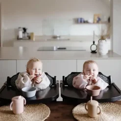Mushie – Babador de bebê de manga comprida, tecido impermeável, ajuste ajustável para idades de 6 a 24 meses, blush Online