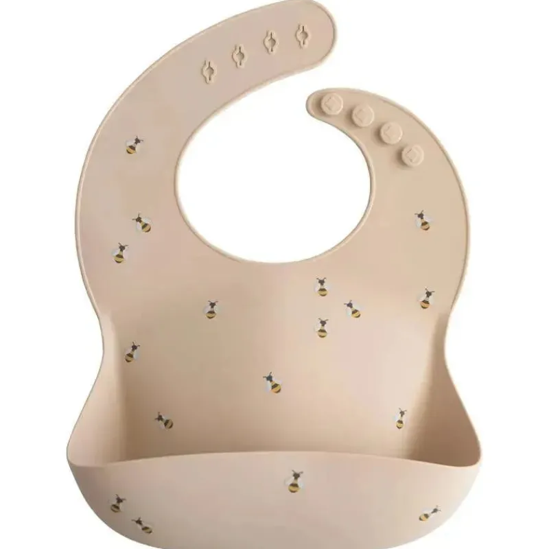 mushie__babador_de_silico_SKUvb6JdkBw_0.webp Mushie - babador de silicone para bebê, ajuste ajustável à prova d'água, abelhas Sale
