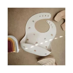 Mushie - Babete de bebê de silicone - Arco-íris Online