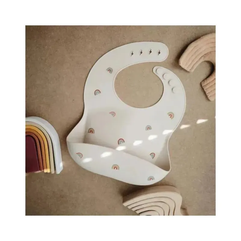 mushie__babete_de_beb_de__SKUos7BjJhd_2.webp Mushie - Babete de bebê de silicone - Arco-íris Online