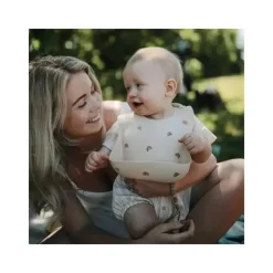 Mushie - Babete de bebê de silicone - Arco-íris Online