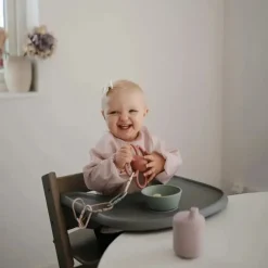 Mushie - Brinquedo de anéis de elo de corrente para bebê, contagem de 12, brinquedo de conexão para carrinho de carro multiuso, natural, pedra, ventos alísios Outlet