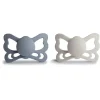 Mushie - Chupeta anatômica de silicone borboleta cinza/cinza prateada 2Pk, 6/18M Sale