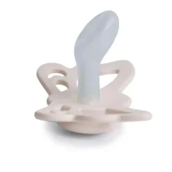 Mushie - Chupeta Anatômica de Silicone Borboleta Creme/Blush 2Pk, 6/18M Hot
