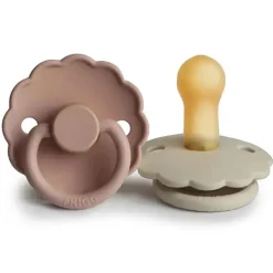 Mushie - chupeta de borracha natural 2Pk Frigg Daisy, blush/creme, 0/6M Sale