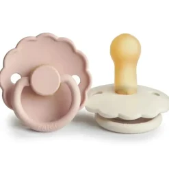 Mushie - chupeta de borracha natural Frigg Daisy, blush/creme, 6/18M New