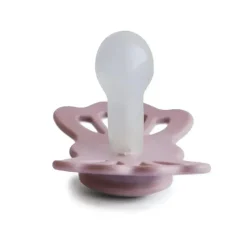 Mushie - chupeta de silicone simétrica Lucky 2Pk, 6/18M, prímula/cinza prateado Hot