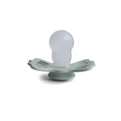 Mushie - chupeta de silicone simétrica Lucky 2Pk, 6/18M, sálvia/cinza prateado Clearance