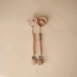 Mushie - clipe de chupeta de silicone Hera, blush Outlet