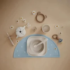 Mushie - Clipe de chupeta de bebê 100% silicone sem BPA, Eva Ash Fashion