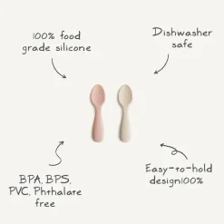 Mushie - colheres de silicone para crianças pequenas, pacote com 2, areia móvel para blush Online