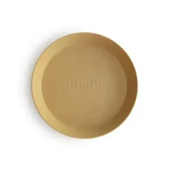 Mushie - Conjunto de 2 pratos redondos (mostarda) Outlet