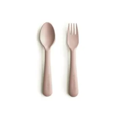 Mushie - Conjunto de talheres de garfo e colher (blush) Outlet
