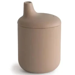 Mushie - Copo com Canudinho de Silicone, Natural Best