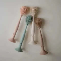 Mushie - Escova para mamadeira, silicone macio com base de sucção, natural Discount
