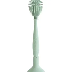Mushie - Escova para mamadeira, silicone macio com base de sucção, Cambridge Blue Outlet