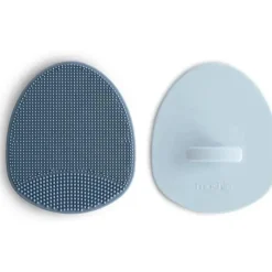 Mushie - Escova para tampa de berço para banho de bebê, cerdas macias de silicone, pacote com 2, ventos alísios/pervinca Discount