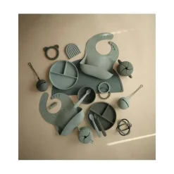 Mushie - Estojo porta-chupetas de silicone - Cambridge Blue Fashion