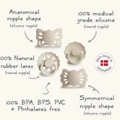 Mushie - Frigg Baby's First Pacifier Set, Creme Online