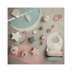 Mushie - Individual de Silicone - Cambridge Blue Confetti Best