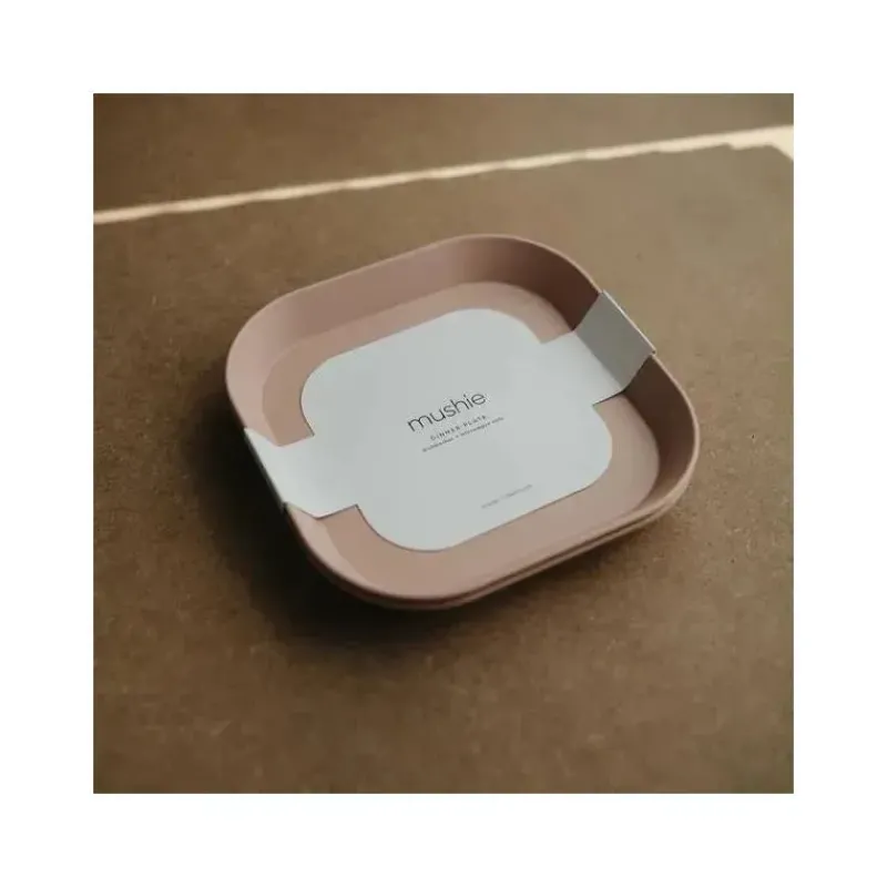 mushie__loua_quadrada_pra_SKUPeclKGox_3.webp Mushie - Louça Quadrada Pratos de Bebê - Conjunto de 2 - Blush Outlet