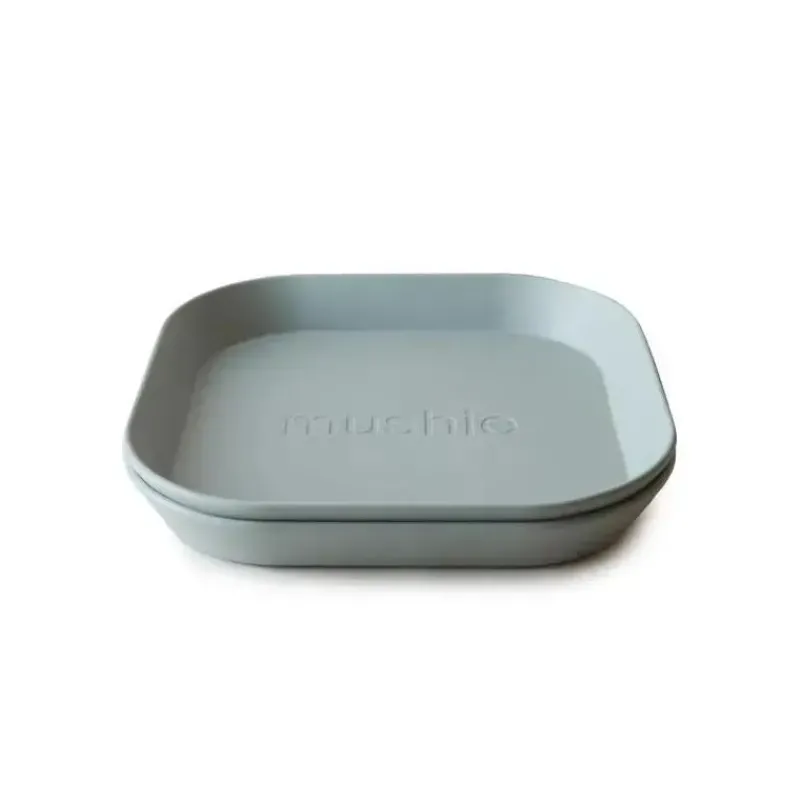 mushie__loua_quadrada_pra_SKUuFcV7a4D_3.webp Mushie - Louça Quadrada Pratos Bebê - Conjunto de 2 - Sálvia Best