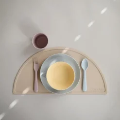 Mushie - Round Bowl Dinnerware Set, Pale Daffodil New