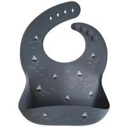 Mushie - Silicone Baby Bib, Boats Best
