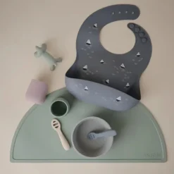 Mushie - Silicone Baby Bib, Boats Best
