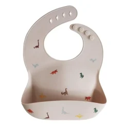 Mushie - Silicone Baby Bib, Dinosaurs New