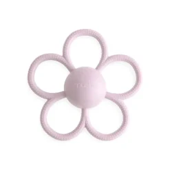 Mushie - Silicone Baby Daisy Rattle Teether Toy Hot