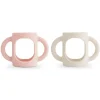 Mushie - Silicone Bottles Handles, Blush/Shifting Sand Discount