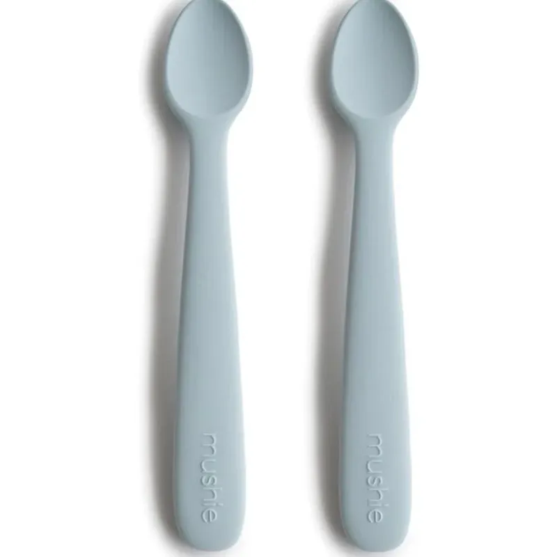 mushie__silicone_feeding__SKUfStuLDWu_0.webp Mushie - Silicone Feeding Spoons, Powder Blue (2-Pack) Online