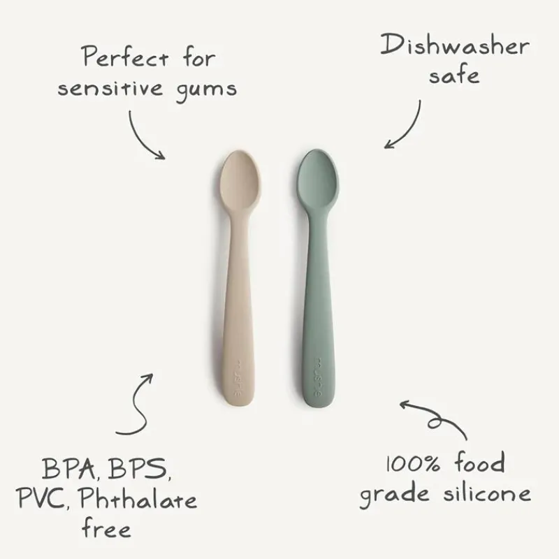 mushie__silicone_feeding__SKUfStuLDWu_1.webp Mushie - Silicone Feeding Spoons, Powder Blue (2-Pack) Online