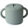 Mushie - Silicone Snack Cup, Cambridge Blue Hot