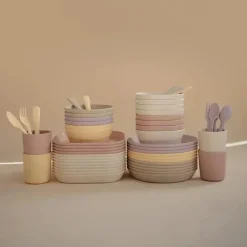 Mushie - talheres de garfo e colher para crianças, narcisos claros Discount