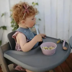 Mushie - Tigela de Sucção para Bebê de Silicone, Lilás Suave Sale
