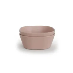 Mushie - Tigela quadrada para bebê - Conjunto de 2 - Blush Online
