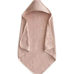 Mushie - toalha com capuz de algodão orgânico para bebê, blush Hot