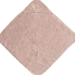 Mushie - toalha com capuz de algodão orgânico para bebê, blush Hot