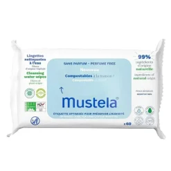 Mustela - Lenços umedecidos com água compostáveis sem fragrância Online