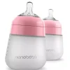 NanoBebe - mamadeira de silicone 2 unidades 9 onças, rosa Clearance
