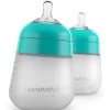 NanoBebe - mamadeira de silicone flexível 2Pk 9 onças, azul-petróleo Discount