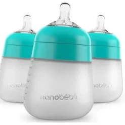 NanoBebe - mamadeira de silicone Teal Flexy 3Pk, 9 onças Discount