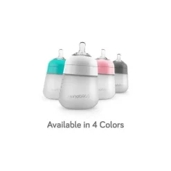 NanoBebe - mamadeira de silicone 3 unidades 9 onças, branca New