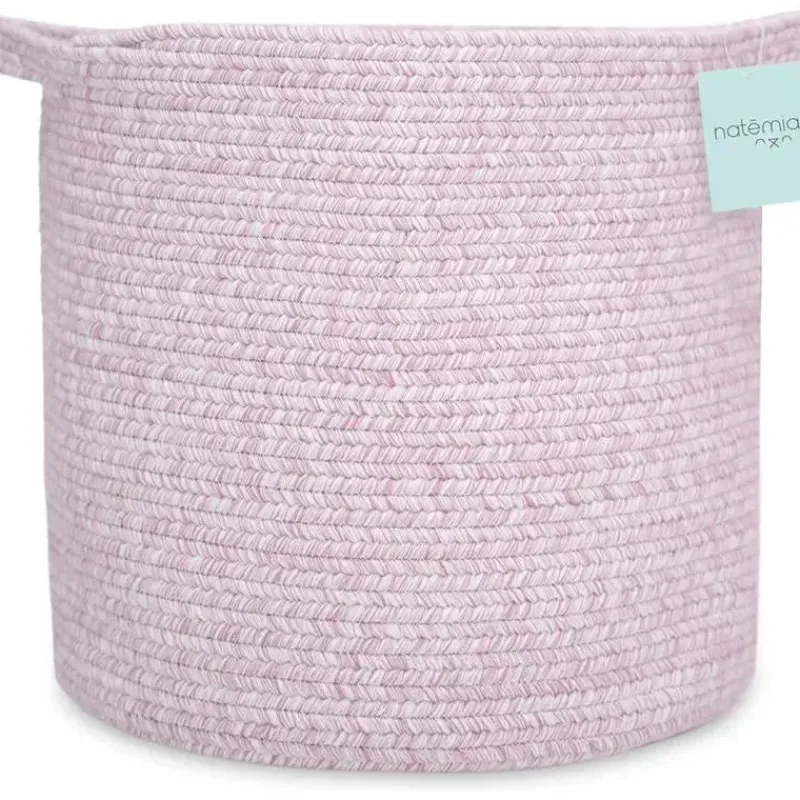 natemia__cesta_de_armazen_SKU4jRGEMRh_0.webp Natemia - Cesta de armazenamento de corda, caixa de berçário e organizador de brinquedos (15”x15”x14”), rosa, grande Sale
