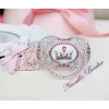 Neonilla Crystal - chupeta com chupeta Swarovski Elite Crown rosa Bling Best