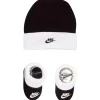 Haddad Nike Baby - Simple Swoosh Hat & Bootie Hosiery Black/White Fashion