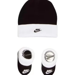 Haddad Nike Baby - Simple Swoosh Hat & Bootie Hosiery Black/White Fashion