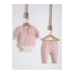 Nipperland - Baby Knitted Outfit Powder Pink Online